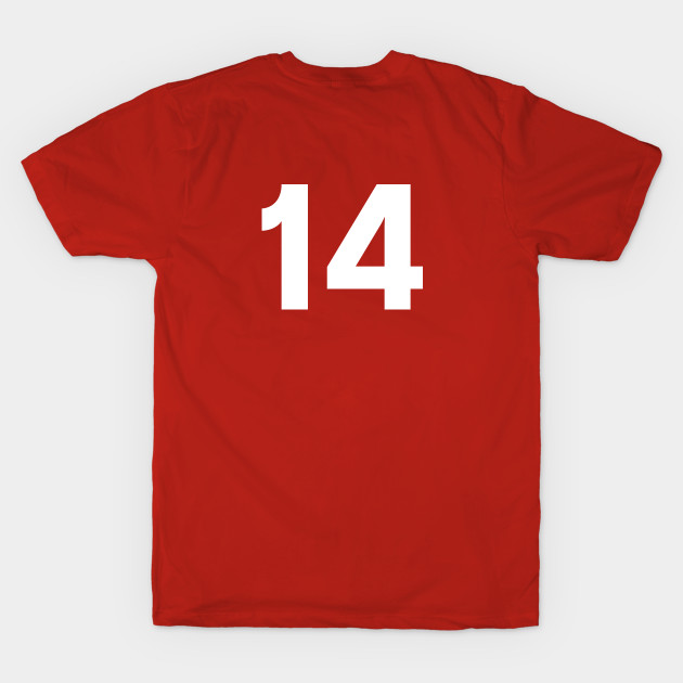 Number Fourteen - 14 - Any Color - Team Sports Numbered Uniform Jersey - Birthday Gift by Modern Evolution